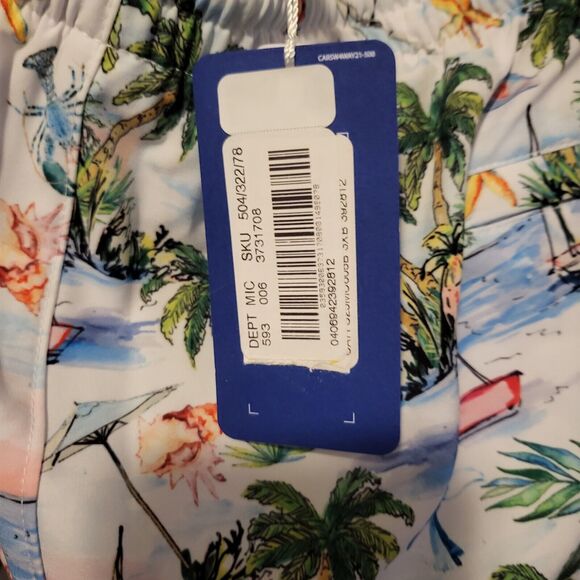 NWT Caribbean Big Man 3XB Mesh Lined Swim Trunks Boats Beach Tropical Retail $70 - Picture 3 of 4